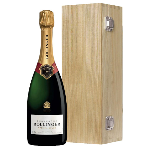 Bollinger Special Cuvée NV Champagne Bottle 75cl - Oak Gift Case — Fine ...
