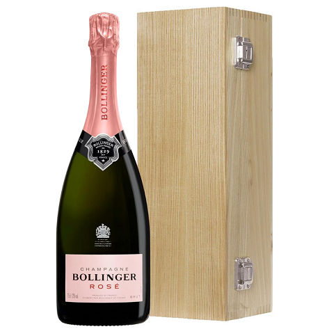 Bollinger Rosé NV Champagne Bottle 75cl - Oak Gift Case