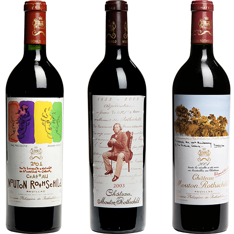 Mouton Rothschild Special Case - 3 Magnums - 2001, 2003 & 2004