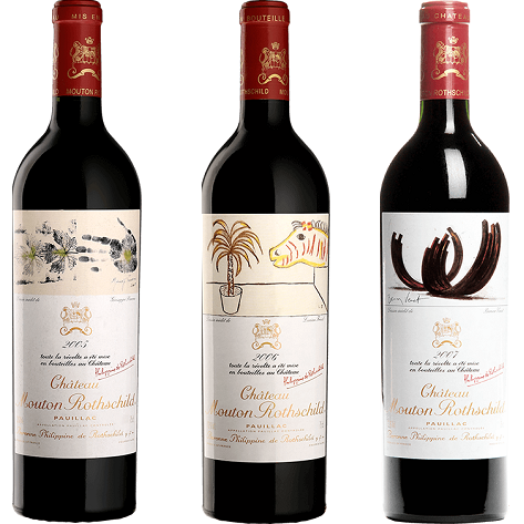 Mouton Rothschild Special Case - 3 bottles - 2005, 2006 & 2007