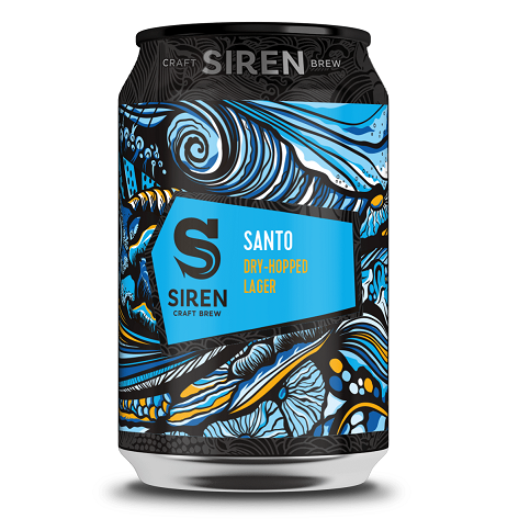 Siren - Santo, Dry Hopped Lager 5% 330ml